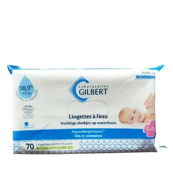 Gilbert Lingettes Bébé à l’Eau 70 unités