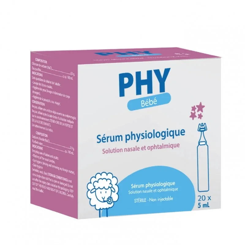 PHY Sérum Physiologique 20 × 5 ml