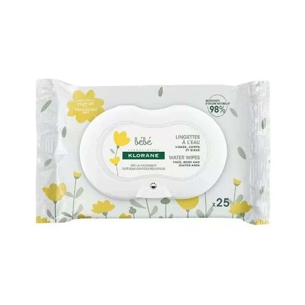 Klorane Bébé Lingettes Nettoyantes Douces 25 unités