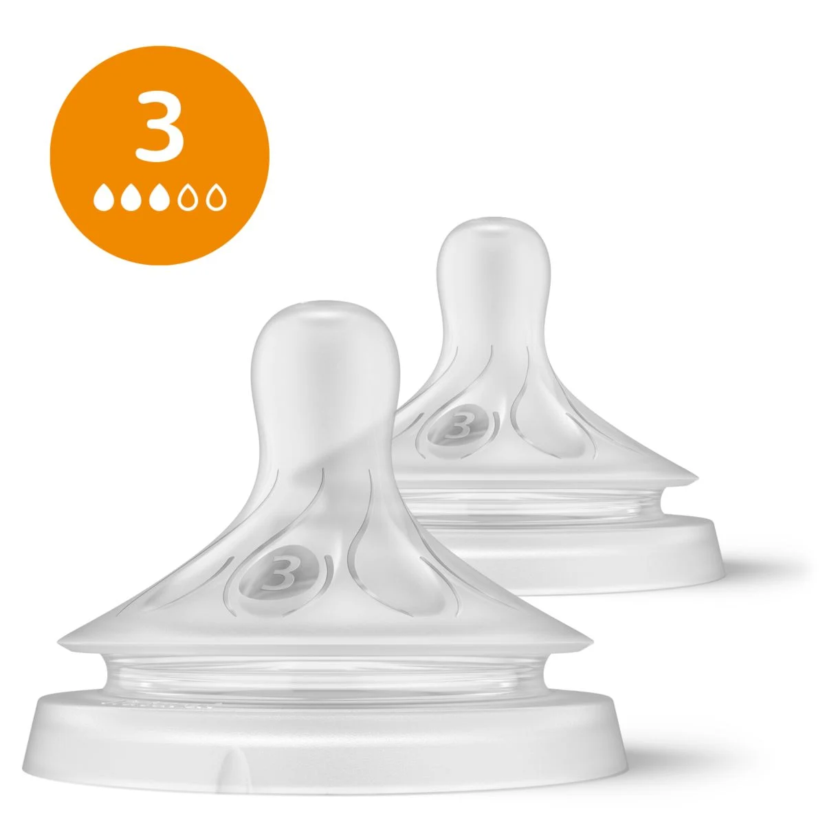 Philips Avent Tétines Natural Response débit 3 lot de 2 1m+