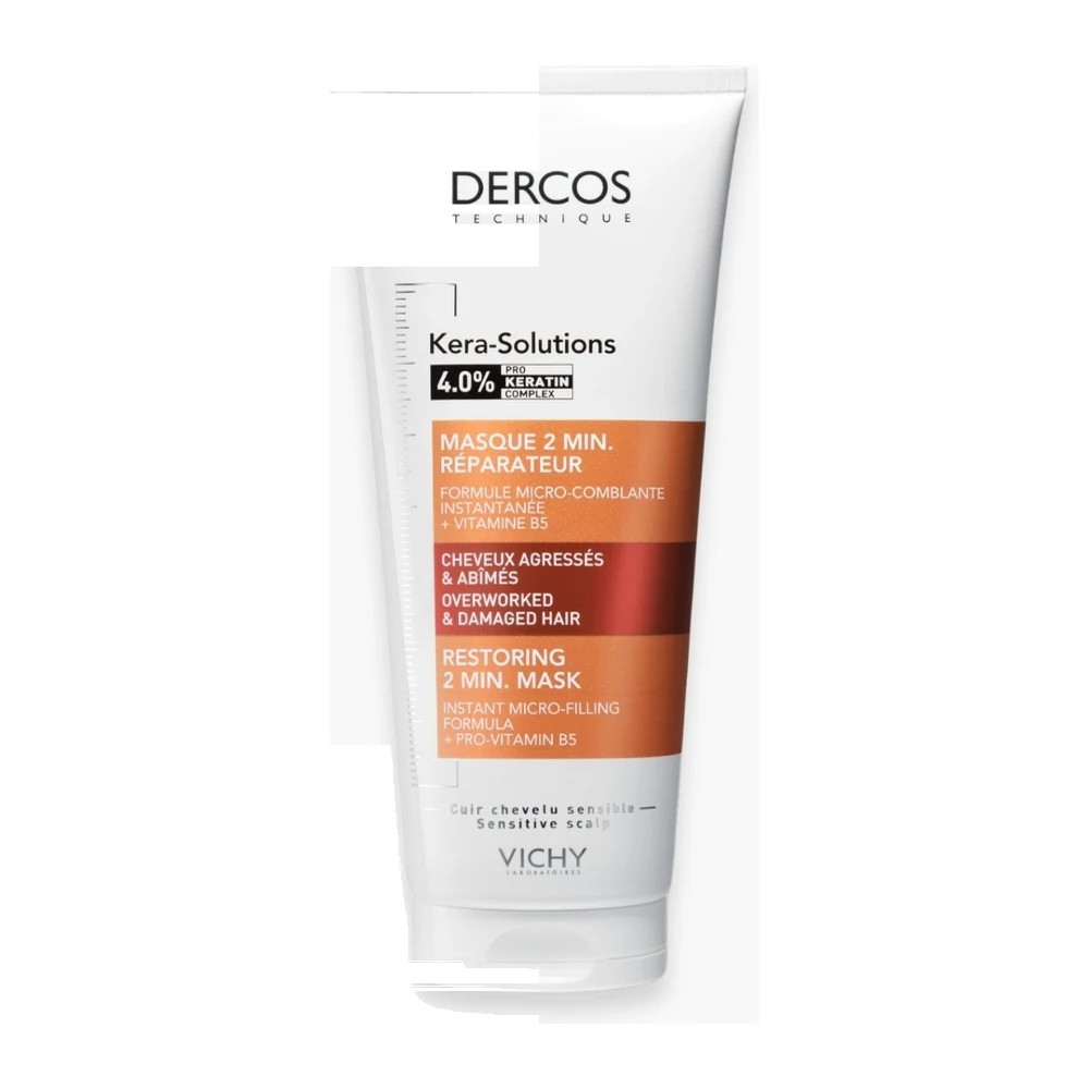 Vichy Dercos Kera-Solutions Masque 2min Réparateur 4% 200 ml