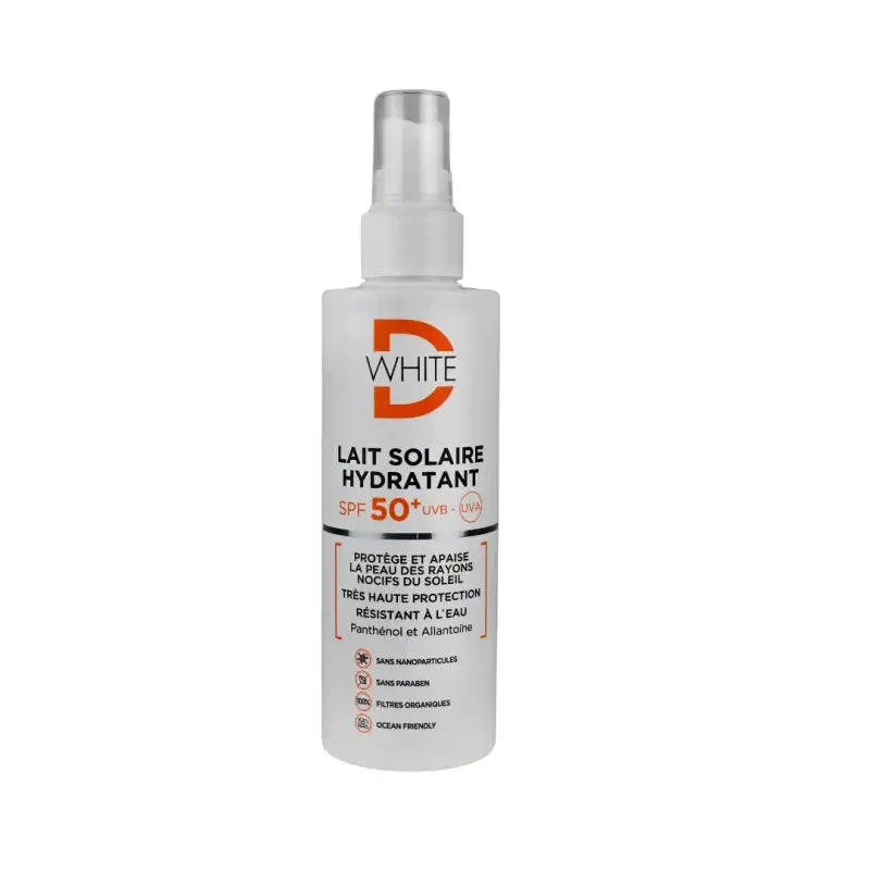 D-White Lait Solaire Hydratant SPF50+ 200 ml