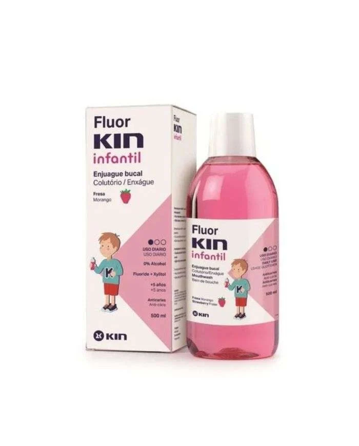 KIN Bain de Bouche Enfant Gout Fraise 500 ml