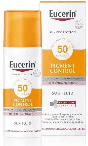 Eucerin SUN Pigment Control Fluid SPF50+ 50ml Anti-Taches Thiamidol Breveté Teint Unifié