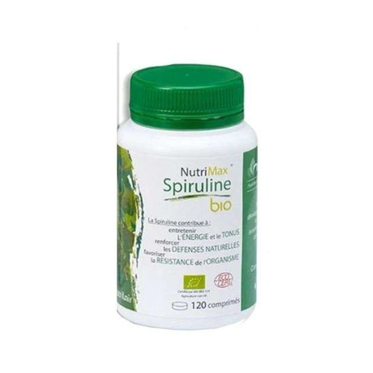 Nutrimax Spiruline Bio 120 Comprimes Tonus et Vitalite